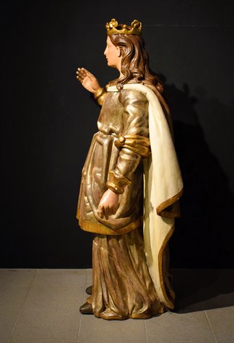Santa Caterina, scultura lignea policroma.